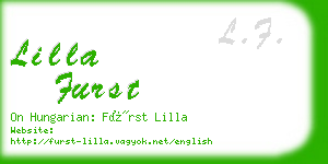 lilla furst business card